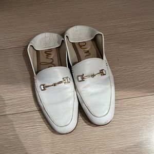 Sam edelman white leather loafer